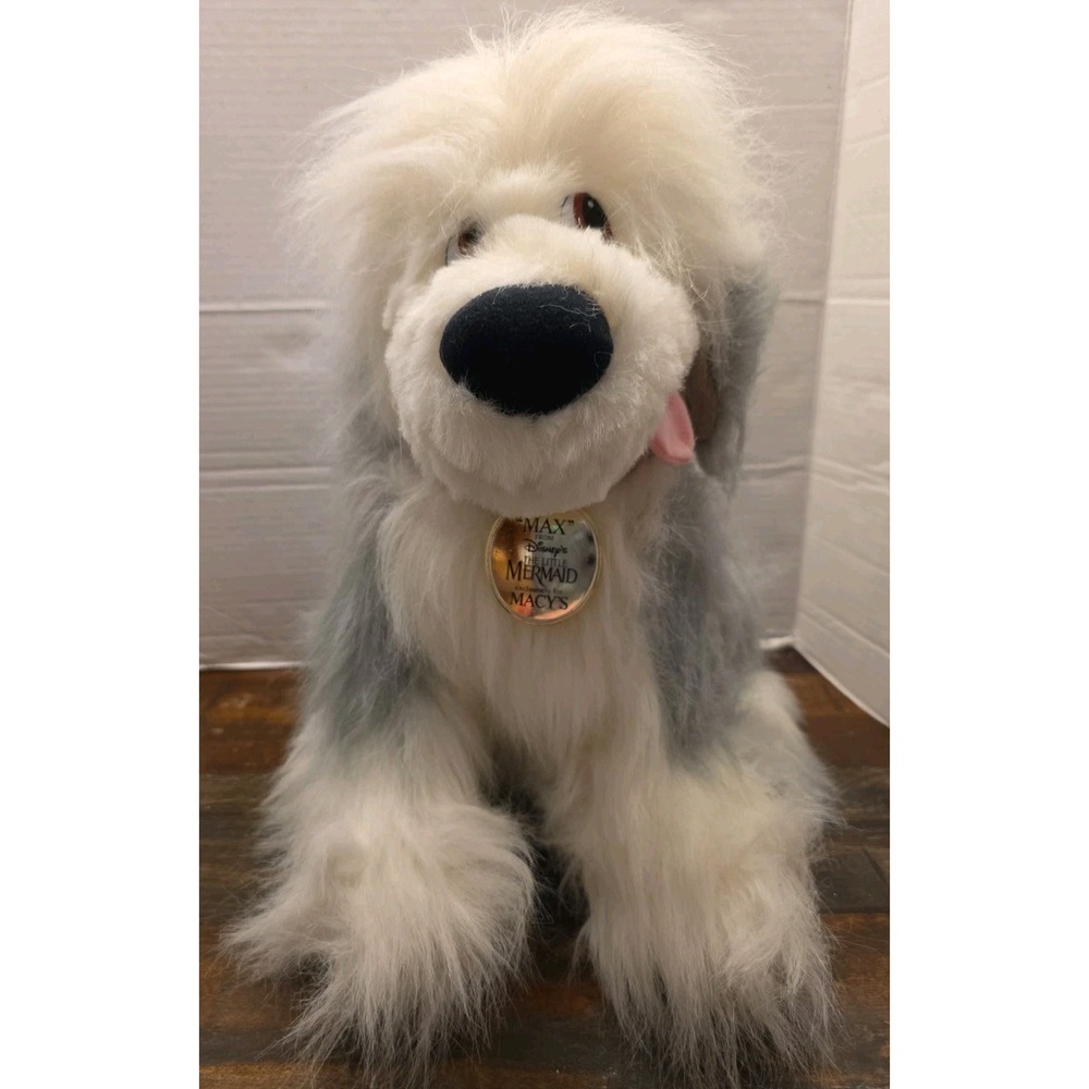 Vintage 1989 Disney The Little Mermaid Max Dog Plush Macy's Exclusive Medallion